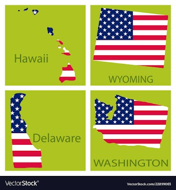 Poster map of united states of america with state vector image