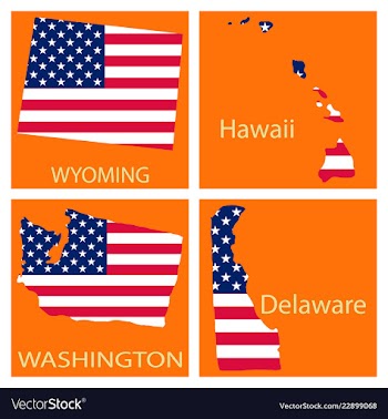 Poster map of united states of america with state vector image