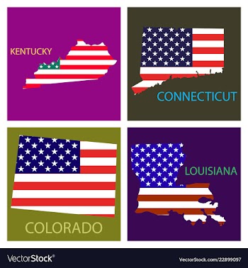 Poster map of united states of america with state vector image