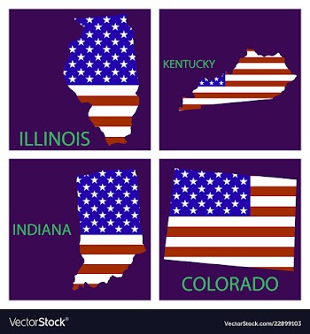 Poster map of united states of america with state vector image