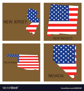 Poster map of united states of america with state vector image