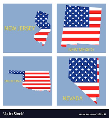 Poster map of united states of america with state vector image