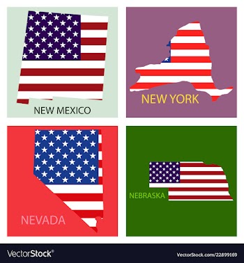 Poster map of united states of america with state vector image