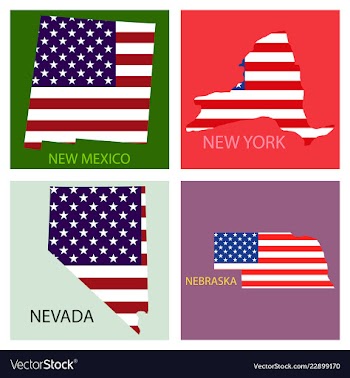 Poster map of united states of america with state vector image
