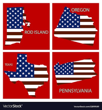 Poster map of united states of america with state vector image