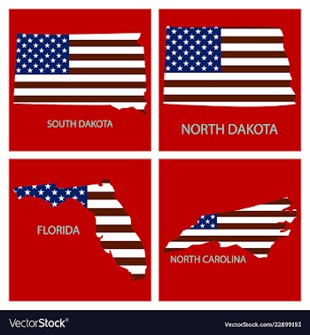 Poster map of united states of america with state vector image