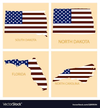 Poster map of united states of america with state vector image