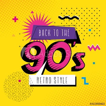 poster of back to the nineties retro style pop art design