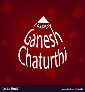 poster of calligraphy of happy ganesh chaturthi
