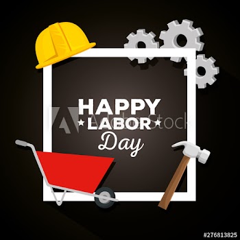 poster of happy labor day celebration