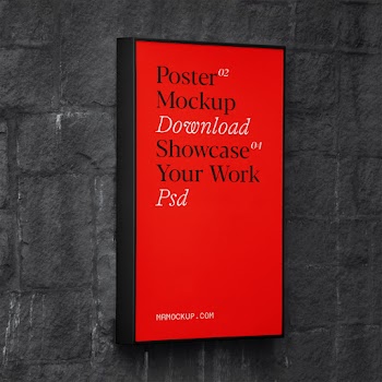 Poster on Brick Wall Mockup