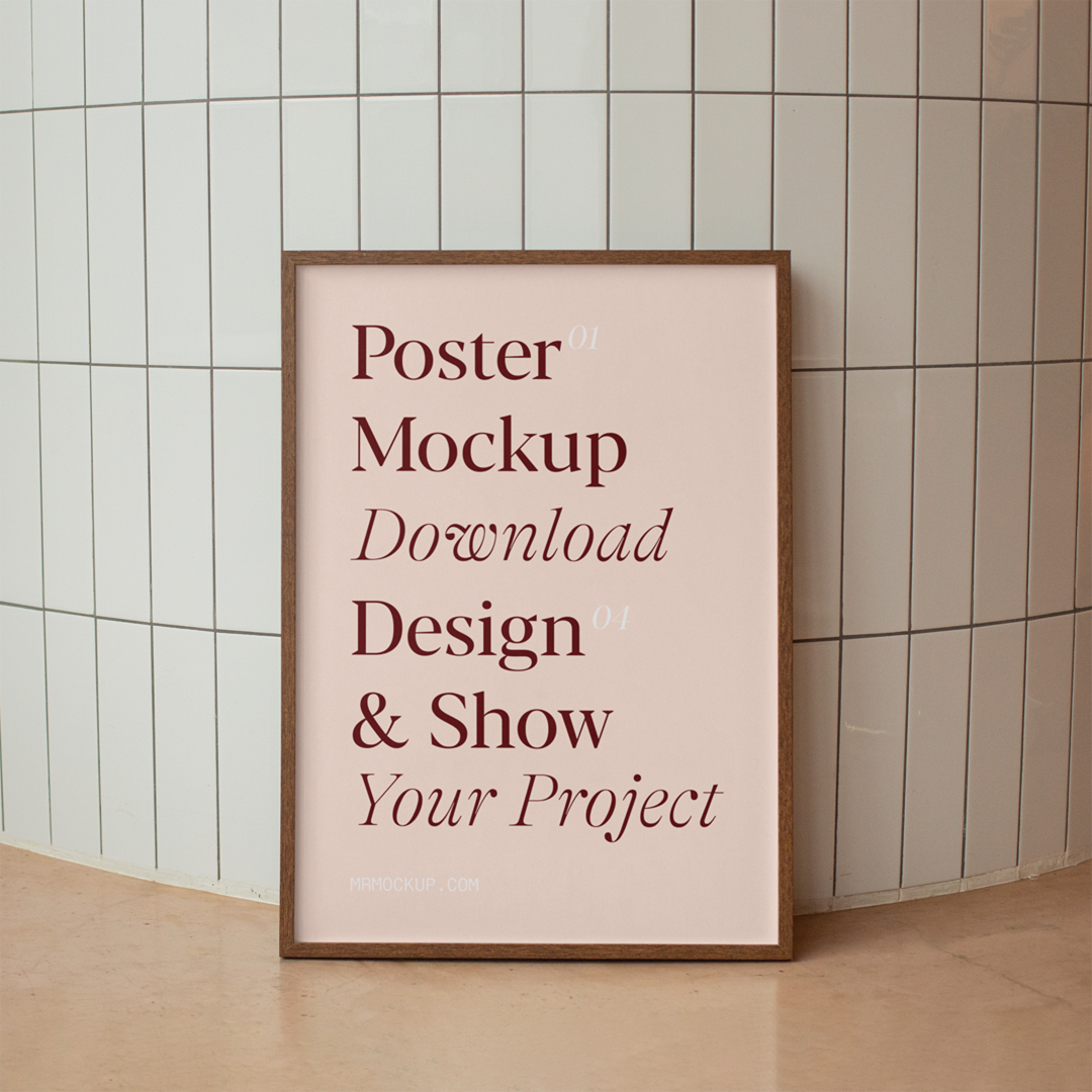 Poster on the Floor Mockup