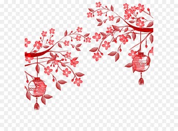 Poster Paper - Hand painted Chinese lantern 