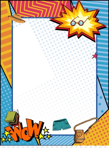 Poster Pop art Illustration - Vector pop border 
