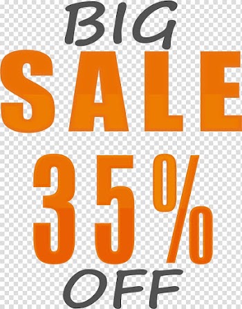 Poster Sales Illustration, Orange Promotional Word Word transparent background PNG clipart