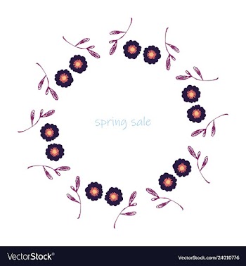Poster spring sales on a floral watercolor vector image