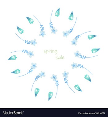 Poster spring sales on a floral watercolor vector image