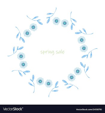 Poster spring sales on a floral watercolor vector image