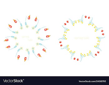 Poster spring sales on a floral watercolor vector image