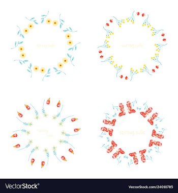 Poster spring sales on a floral watercolor vector image