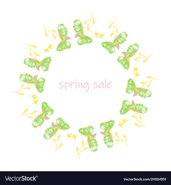 Poster spring sales on a floral watercolor vector image