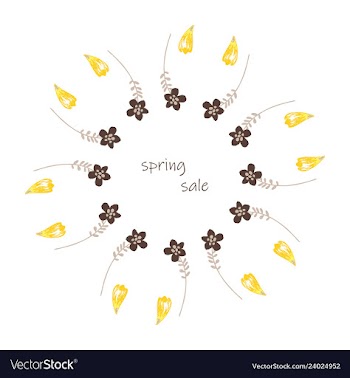 Poster spring sales on a floral watercolor vector image