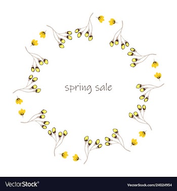 Poster spring sales on a floral watercolor vector image