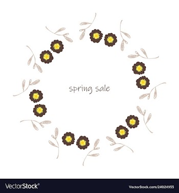 Poster spring sales on a floral watercolor vector image