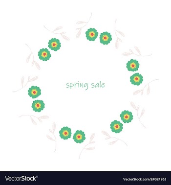 Poster spring sales on a floral watercolor vector image