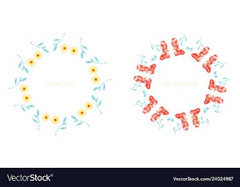 Poster spring sales on a floral watercolor vector image