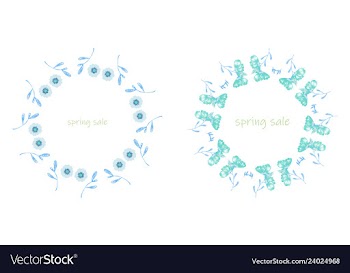 Poster spring sales on a floral watercolor vector image