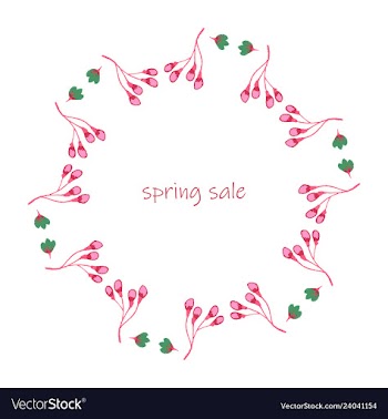 Poster spring sales on a floral watercolor vector image