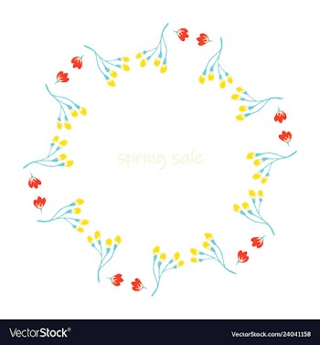 Poster spring sales on a floral watercolor vector image