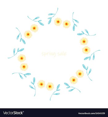 Poster spring sales on a floral watercolor vector image