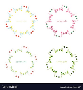 Poster spring sales on a floral watercolor vector image