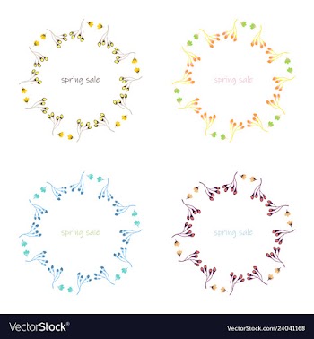 Poster spring sales on a floral watercolor vector image