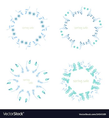 Poster spring sales on a floral watercolor vector image