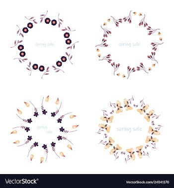Poster spring sales on a floral watercolor vector image