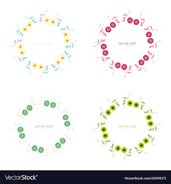 Poster spring sales on a floral watercolor vector image