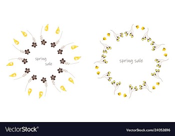Poster spring sales on a floral watercolor vector image
