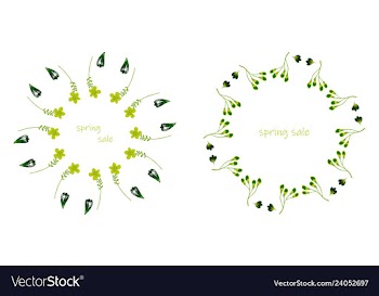 Poster spring sales on a floral watercolor vector image