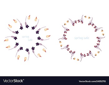 Poster spring sales on a floral watercolor vector image