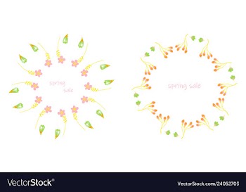 Poster spring sales on a floral watercolor vector image