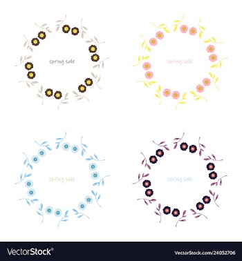 Poster spring sales on a floral watercolor vector image