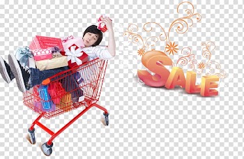Poster Supermarket Sales promotion Shopping cart, Shopping carnival transparent background PNG clipart