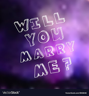 Poster template for marriage proposal design vector image