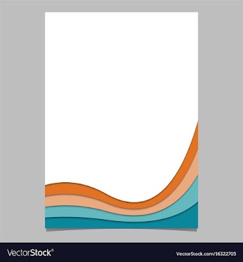 Poster template from colorful curved stripes vector image