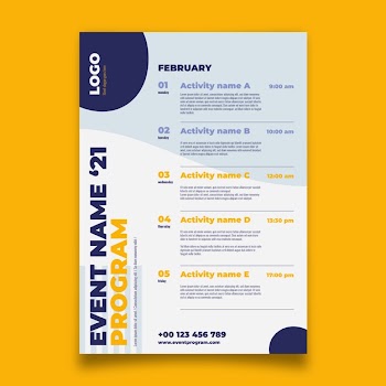 Poster template programming event Free Vector