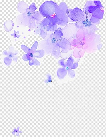 Poster, Watercolor Flower Purple transparent background PNG clipart