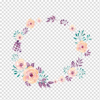 Poster Watercolor painting Paper Printing Art, purple frame transparent background PNG clipart